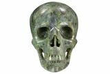 Realistic, Polished Labradorite Skull #127574-1